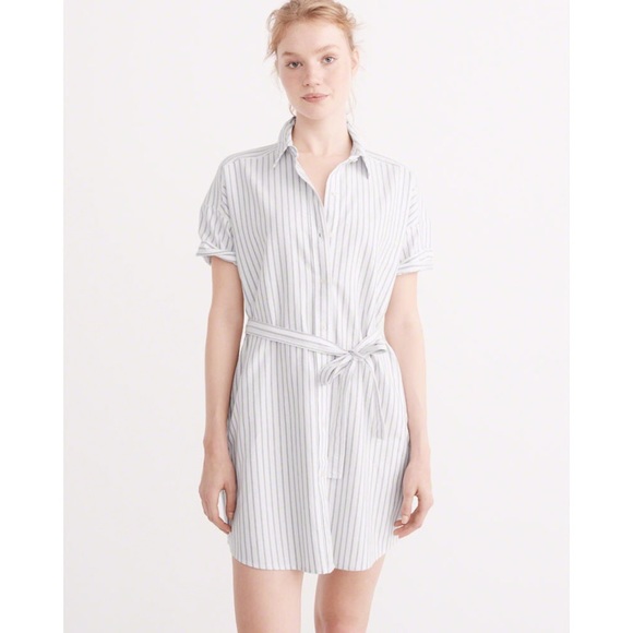 short sleeve button down shirt dress